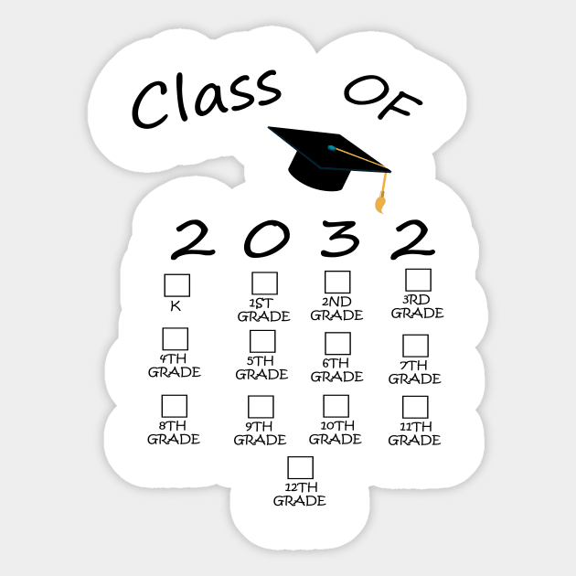 Class Of 2032 Shi, First Day Of School T-shirt, Pre-Kinder Shirt Teacher, Pre-K Teen Shirts T-Shirt Sticker by Awareness of Life